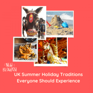 UK Summer Holiday Traditions Everyone Should Experience Photo of Donkey Rides, Sandcastle, Fish n Chips, Fun Fair