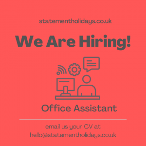 We are Hiring! Maintenance Person Email at hello@statementholidays.co.uk